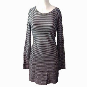 Lou & Grey Shift Dress Size S Small Womens Striped Long Sleeve Blue Nautical